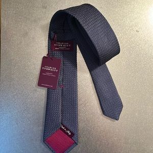 Charles Tyrwhitt Bennett Luxury Plain Blue Grenadine Tie
